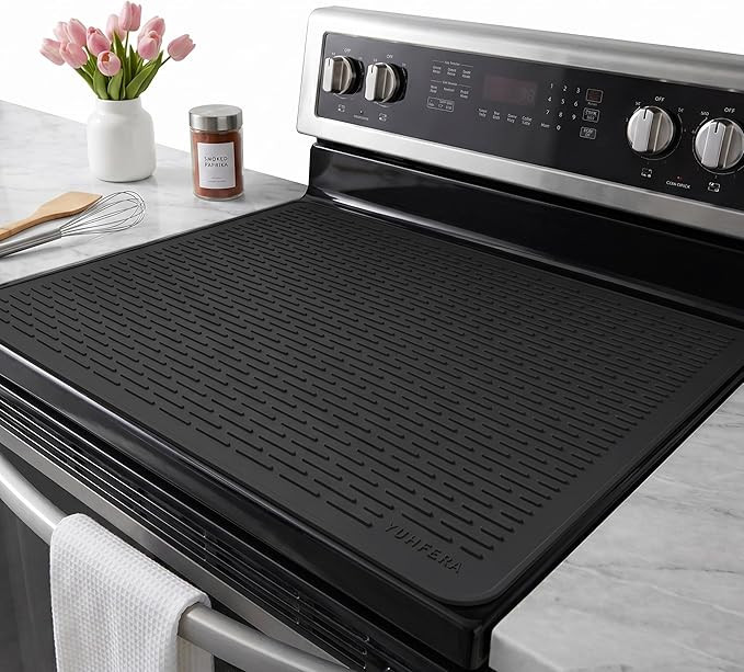 YUHFERA Stove Top Cover for Electric Stove - Silicone Stove Mat for Glass Top, Glass Cooktop Prot... | Amazon (US)