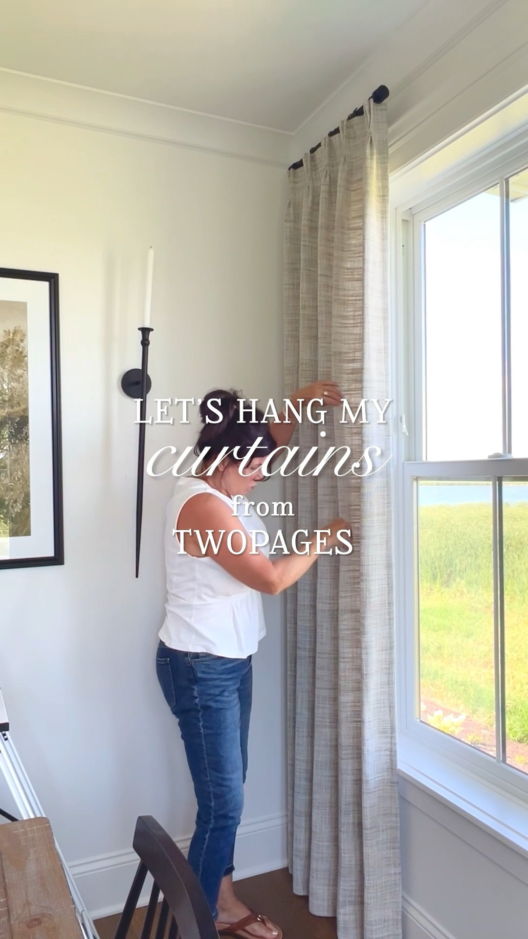 Curtains finish a room. The end. I partnered with Twopages and chose to do side panels only, for aesthetic. Since I have views and it’s private, I would never close them.

The color and texture of this fabric is so gorgeous! It’s a beautiful neutral in taupes, warm gray and ivory.

WHAT I GOT:
Lydia Lattice Jacquard - Series H
Style: M404-1
Color: Reed
Width - 5 Pleats (approx. 21”)
Length - 101” 
Triple Pleat
Privacy Lining (light will filter through)
Memory Shape (this is a must so the folds stay)

Aren’t they gorgeous?! Use my link and code, LTK22 for 22% discount. I’ve also linked my rods and rings.

#LTKSaleAlert #LTKHome #LTKSeasonal