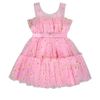 Delightful Daisy Embroidered Floral Tutu Dress Mia Belle Girls, Pink, 6-6X | Target
