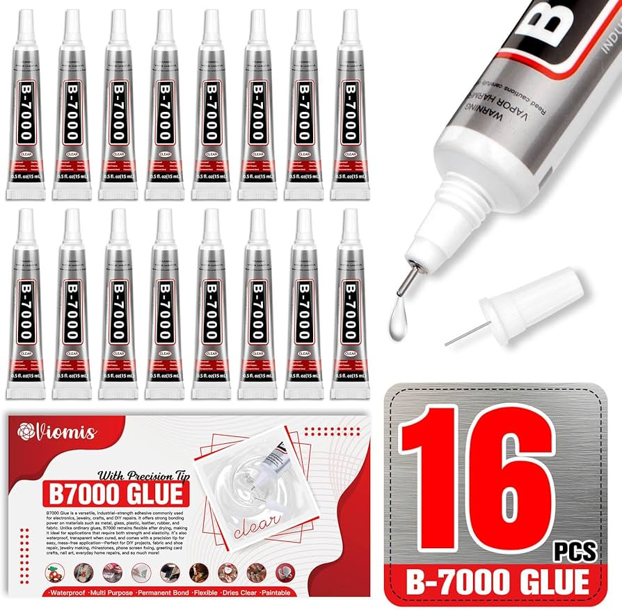 16 PCS 15ml B7000 Glue Clear with Precision Tip, Rhinestone Glue for Nail, Craft Glues, Jewelry G... | Amazon (UK)