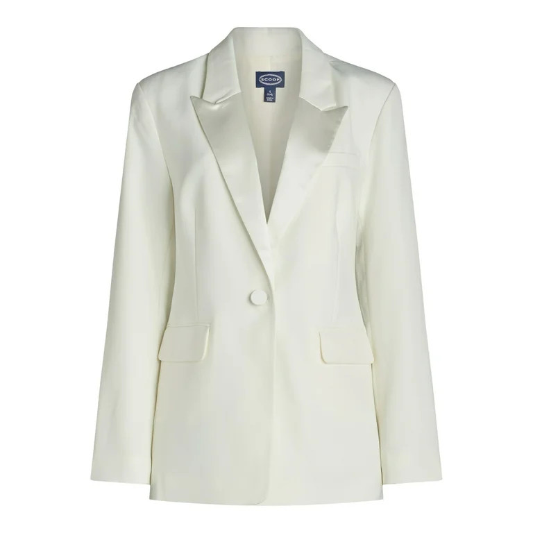 Scoop Women’s Tuxedo Blazer, Sizes XS-XXL | Walmart (US)