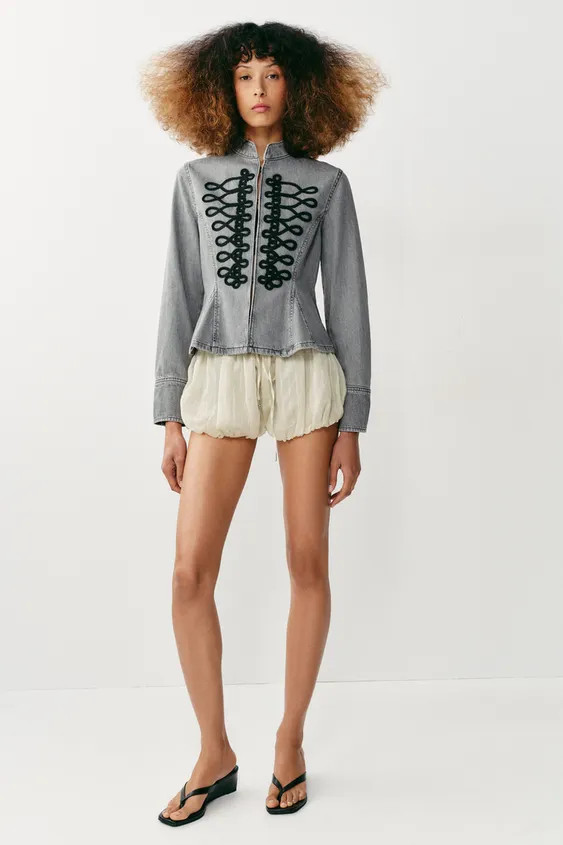 Z1975 PEPLUM JACKET WITH FIREMAN CLASP | Zara UK