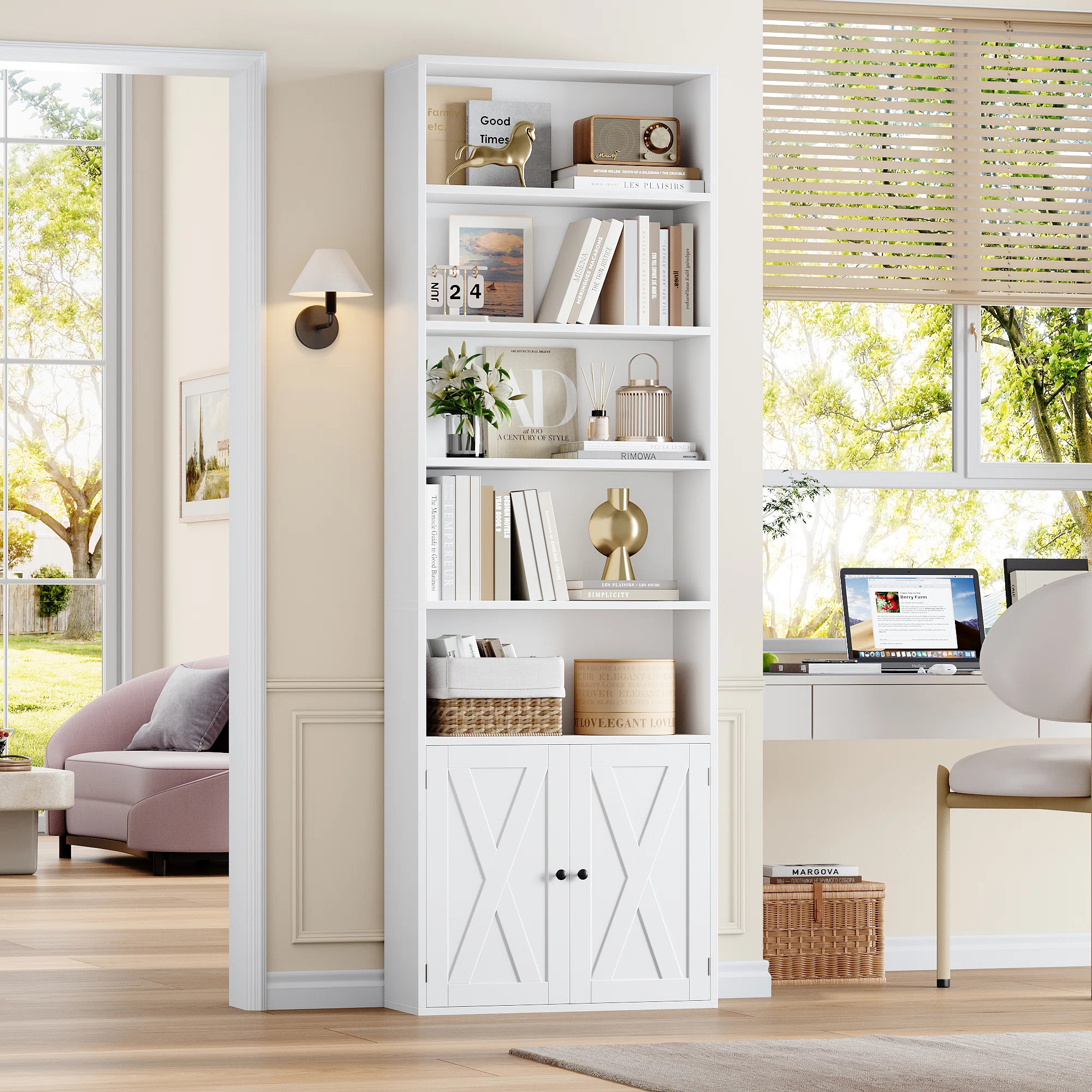 82.3" Tall Bookshelf And Bookcase, 7-Tier Floor Standing Bookcase For Home Office, Living Room | Wayfair North America