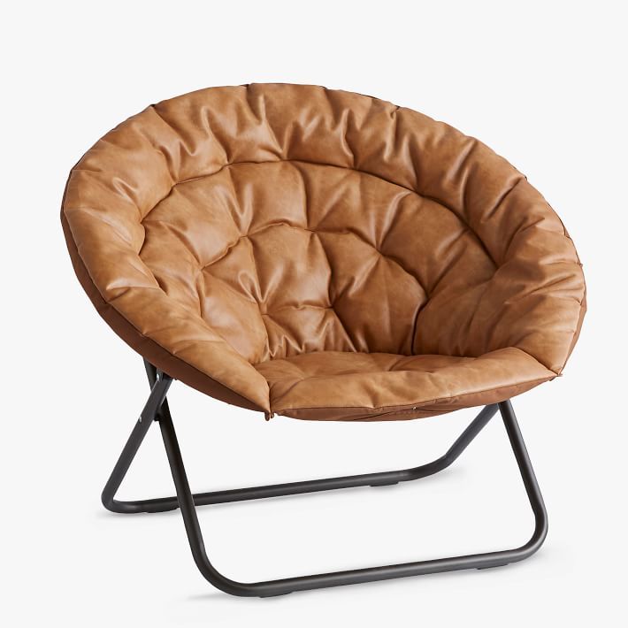 Faux Leather Caramel Hang-A-Round Chair | Pottery Barn Teen