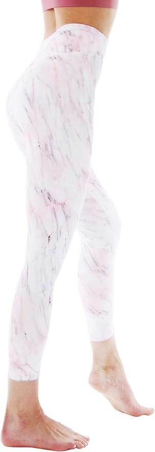 EVCR High Waisted Slim Leggings for Women - 7/8 Length Athletic Tummy Control Yoga Pants for Work... | Amazon (US)