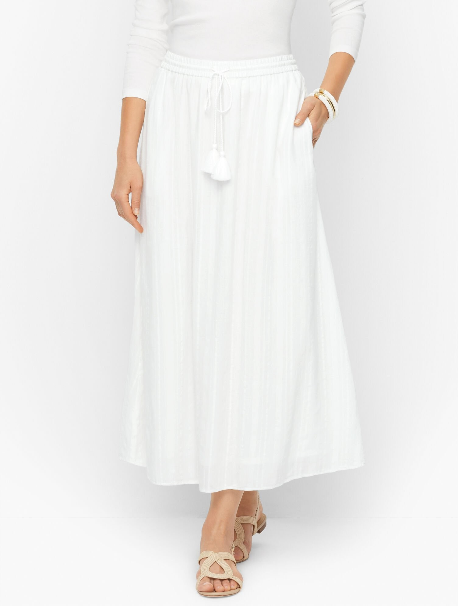 Seersucker Gauze Maxi Skirt | Talbots