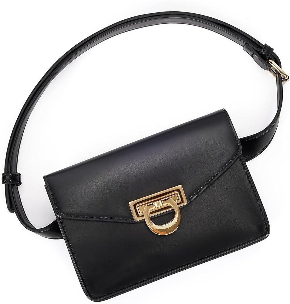 ECOSUSI Fanny Pack for Women PU Leather Belt Bag Waist Bag Fashion Waist Pack Pouch Small Purse f... | Amazon (US)