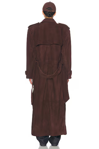 Suede Trench Coat | FWRD 