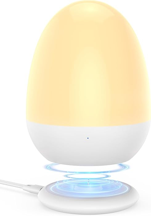 JolyWell Baby Night Light for Kid, Portable Egg Nightlight with Stable Charging Pad, Touch Nurser... | Amazon (US)