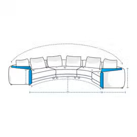 Custom Curved Sofa Covers | Covers & All