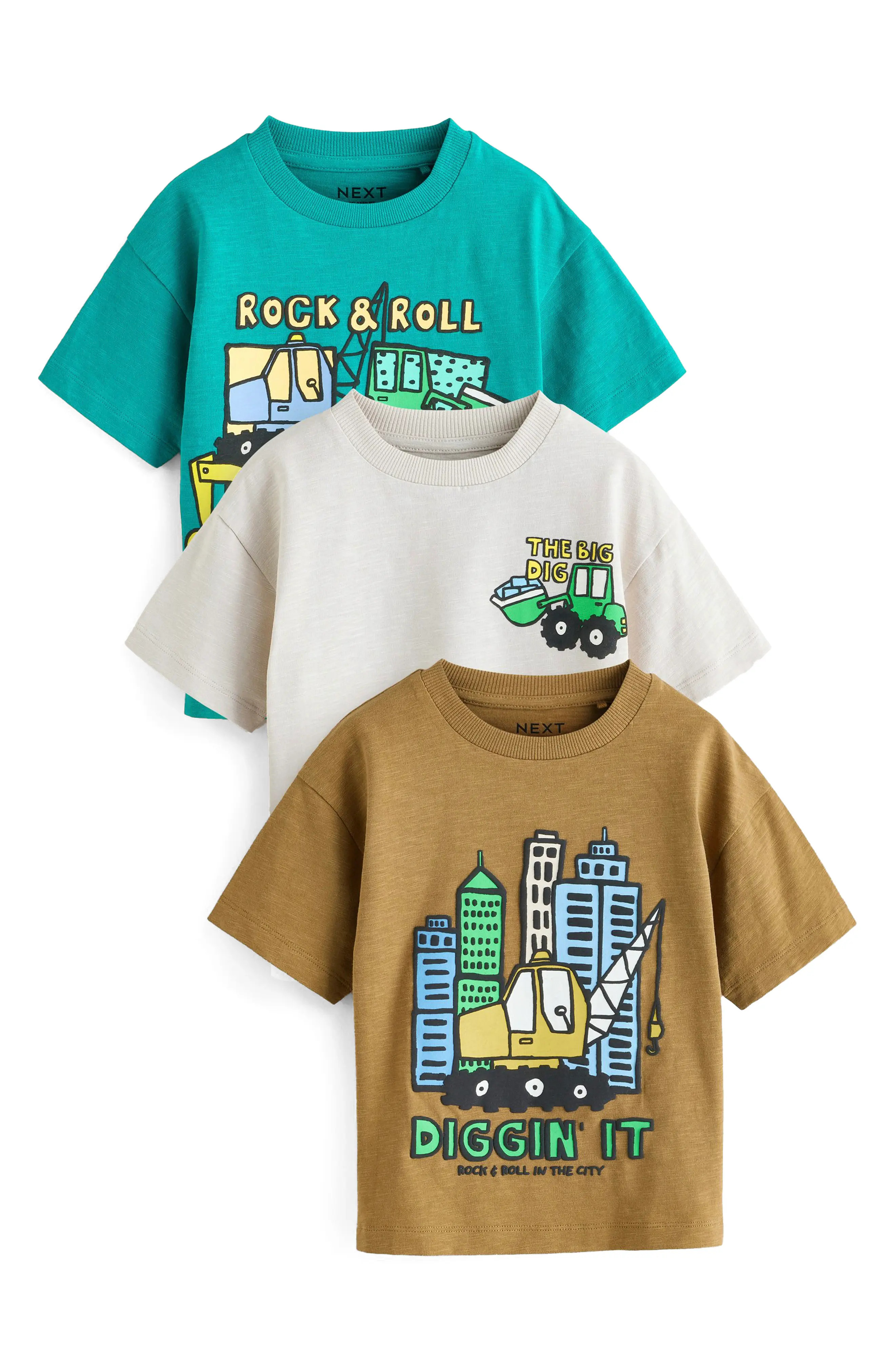 Kids' Digger Assorted 3-Pack Cotton T-Shirts (Men) | Nordstrom | Nordstrom