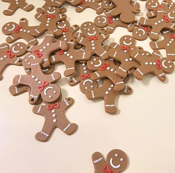 Gingerbread Man Ornaments, Small Christmas Decorations, Holiday Accessories for Home, Room, Scene... | Amazon (US)