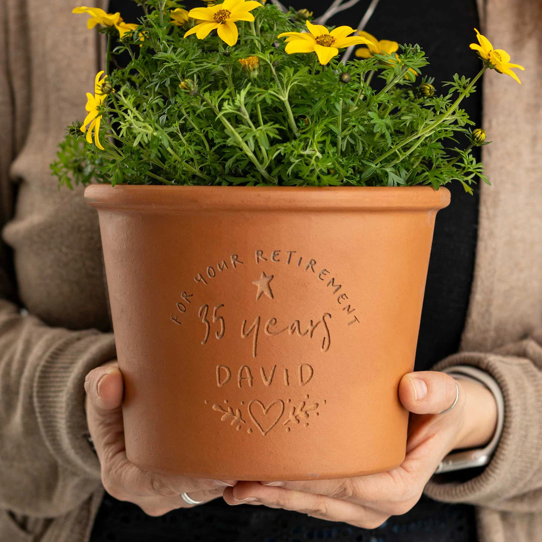 Retirement Gifts for Women | Personalised Retirement Plant Pot | Leaving Gift for Work Colleague ... | Etsy (Global)