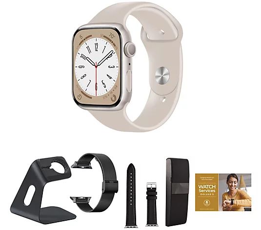 Apple Watch Series 8 41mm S/M GPS Smartwatch with Accessories | QVC