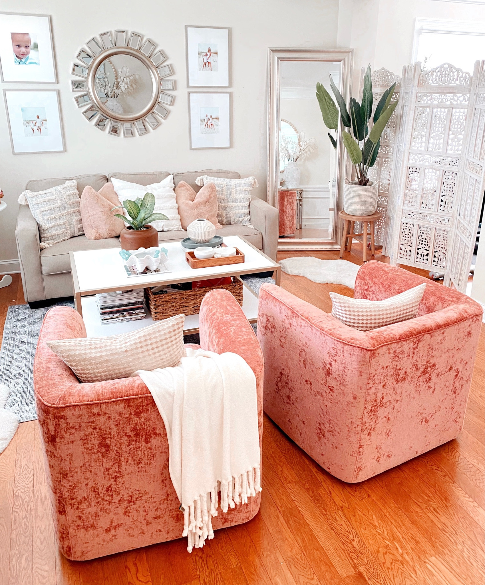 Living Room Decor 💗 Linking similar if exact isn’t available anymore! 

Home decor, living room decor, faux plants, coastal decor, neutral decor, living room chairs, velvet chairs 

#LTKhome #LTKstyletip #LTKsalealert