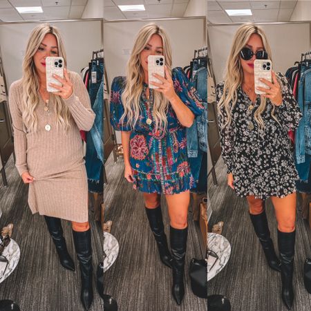 My favorite dresses from the #nsale… I’m a medium in all 3 