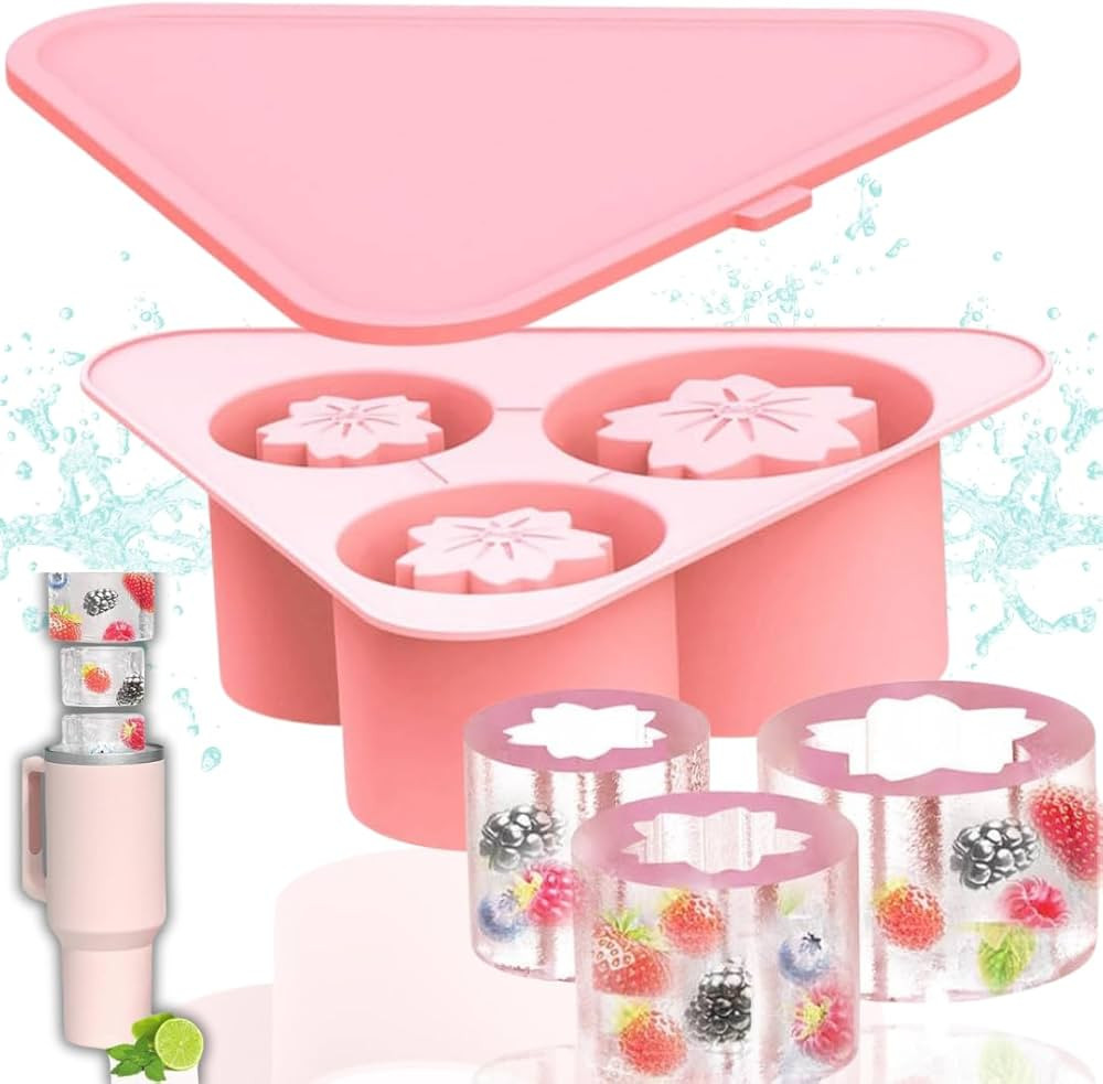 Ice Cube Tray for Stanley Cups, Summer 2024, New Flower Silicone Ice Mold for 20 oz 30 oz 40 oz T... | Amazon (US)