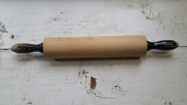 CHOICE Aged Wood Rolling Pin Kitchen Utensil Hanger Decor Handle Antique Retro Repurpose Vintage ... | Etsy (US)