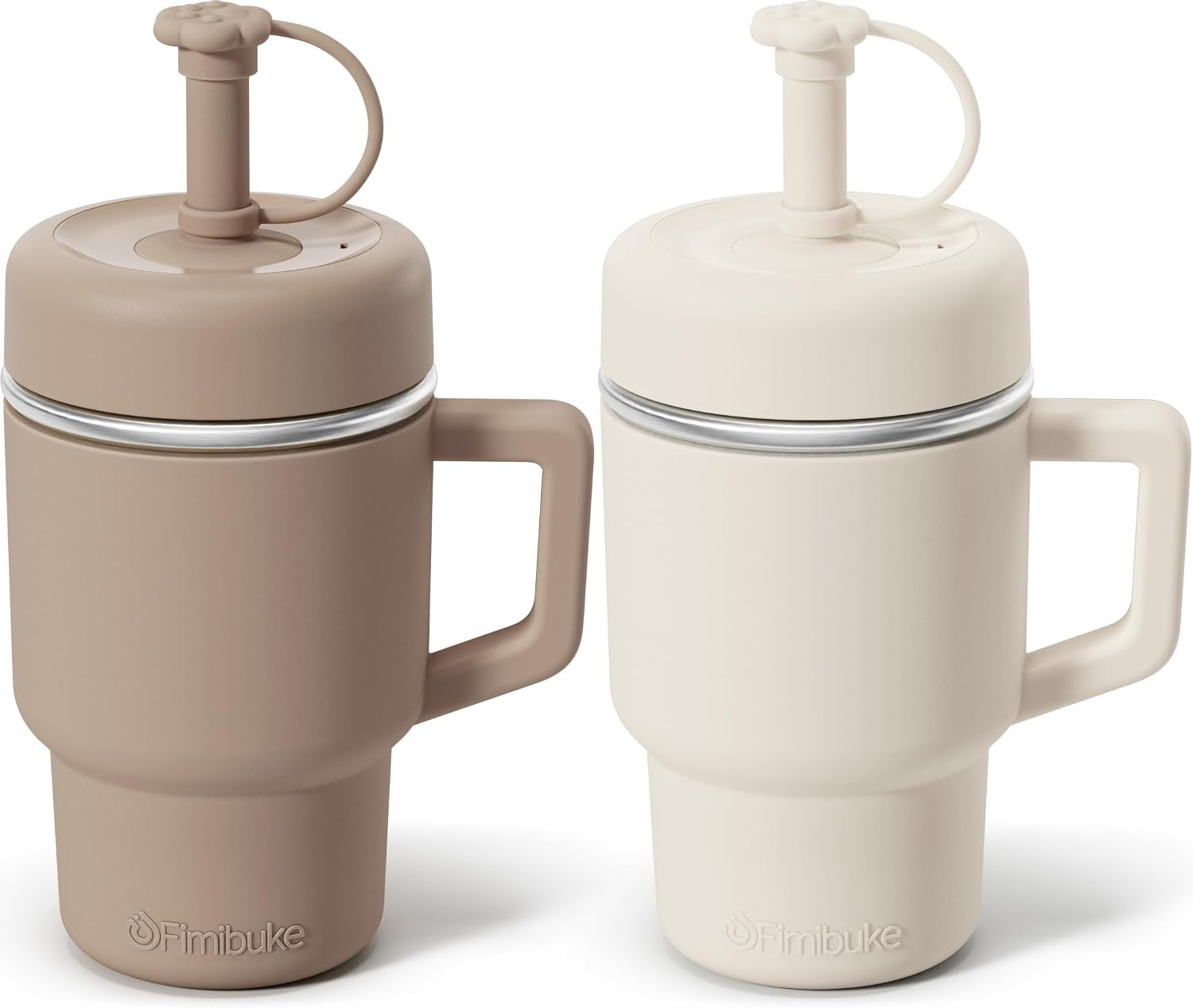 Fimibuke Toddler Tumbler with Handle & Straw, 15 OZ Spill Proof Sippy Cups | Amazon (US)