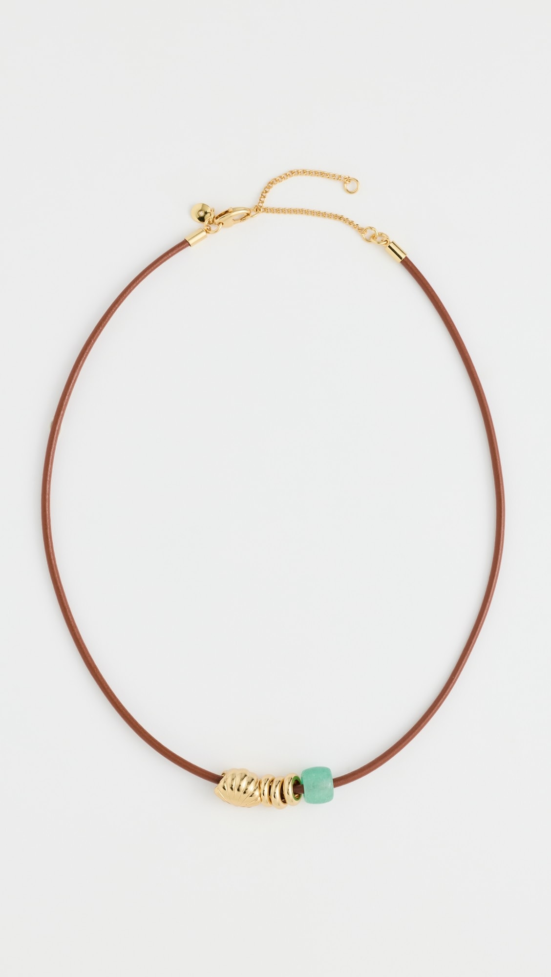 Leather Shell Charm Choker Necklace | Shopbop