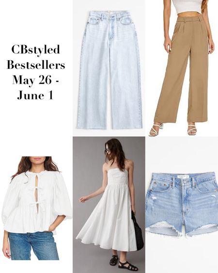 Bestsellers May 26-Jun 1! 
I’m 5’ 7 size 4ish
 1. Wide cropped jeans: Super soft and lightweight denim (77% cotton, 23% Tencel). Fit tts, I’m wearing size 27 
2. Amazon trousers: great basic trousers, come in regular or long. Elastic waist at the back, only belt loops at the front (not a big deal, my belt didn’t move anyway). I’m 5’ 7 sized up to M & got the long inseam and light fabric (also comes in a heavier fabric) 
3. Tie front Amazon top: designer look for less! Trendy style and so cute, tie the ties close together and wear a nude bra, it won’t really show. I got my usual small and it’s pretty roomy and wide. Ships to Canada (the version on .ca is not longer available) 
4. Poplin summer dress: 40% off! Comes with a removable strap, 100% cotton, lined, has pockets, more colors, fits tts
5. Cutoff denim shorts: great summer basic, 1% stretch, love the amount of distressing, fit tts, I’m wearing 27 
Also linked more from the most popular 


#LTKOver40 #LTKStyleTip #LTKFindsUnder50