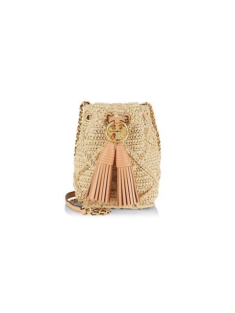 Fleming Straw Mini Bucket Bag | Saks Fifth Avenue