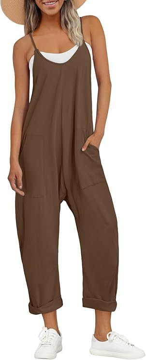 AUTOMET Jumpsuits for Women Casual Summer Outfits Rompers Comfy Beach Vacation Trendy Overalls Ju... | Amazon (US)