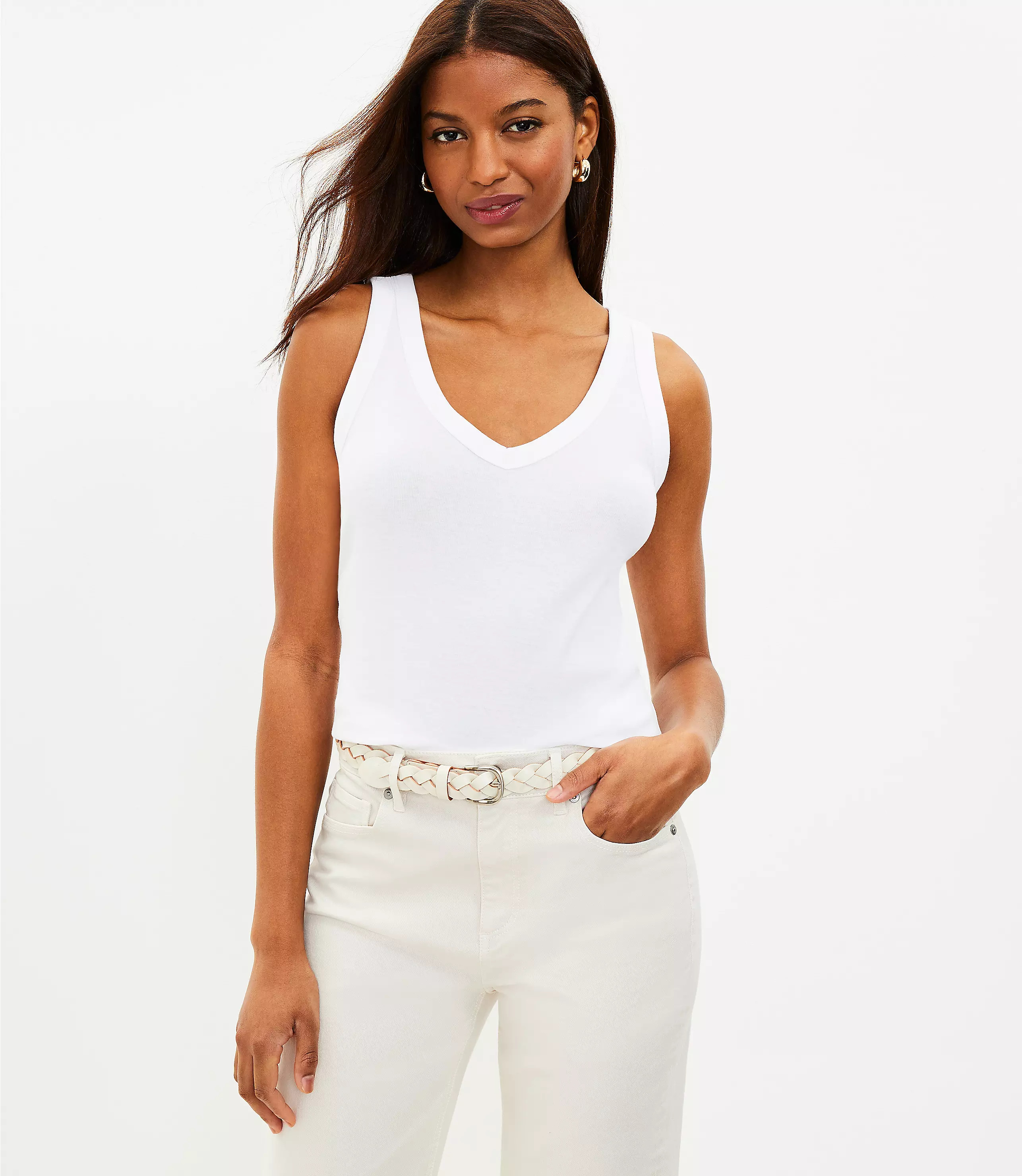 Essential V-Neck Tank | LOFT