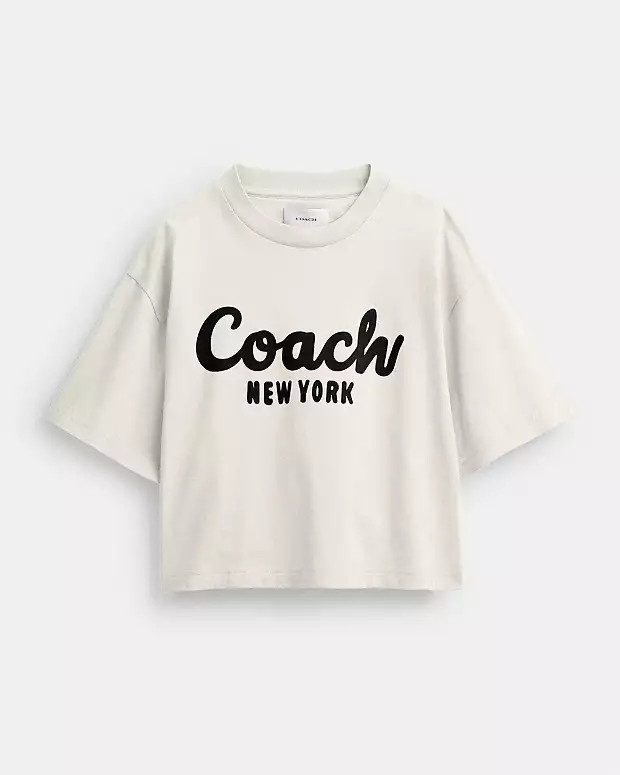 Cursive Signature Cropped T Shirt | Coach (US)