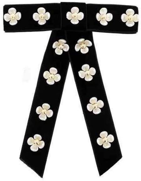 Women Double Velvet Bow Camellia Hair Clip,Elegant Temperament Girls Spring Clip Hairpins Hair Si... | Amazon (US)