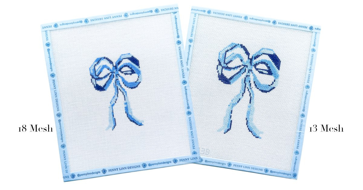 Bow Needlepoint Canvases | Penny Linn Designs