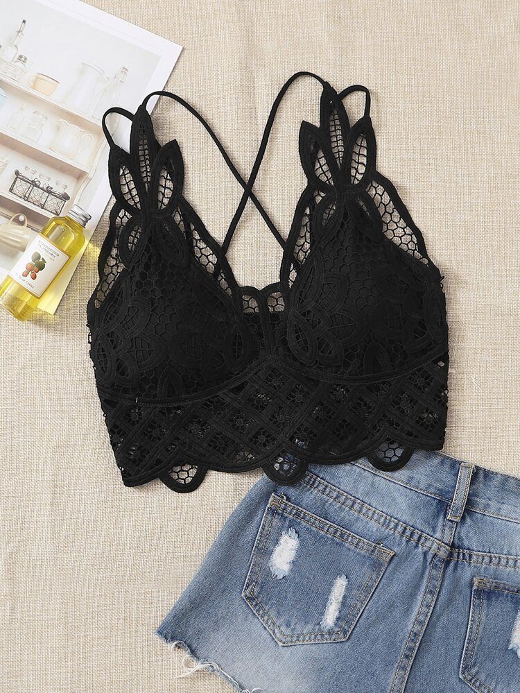 Guipure Lace Bralette | SHEIN