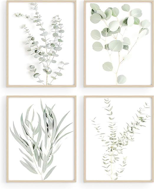 Botanical Plant Wall Art Prints Set of 4 - By Haus and Hues | Plant Wall Decor Pictures Minimalis... | Amazon (US)