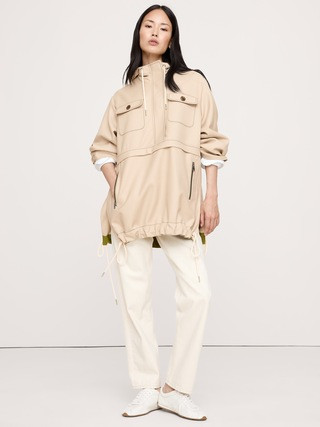 Oversized Italian Wool Utility Popover | Banana Republic (US)