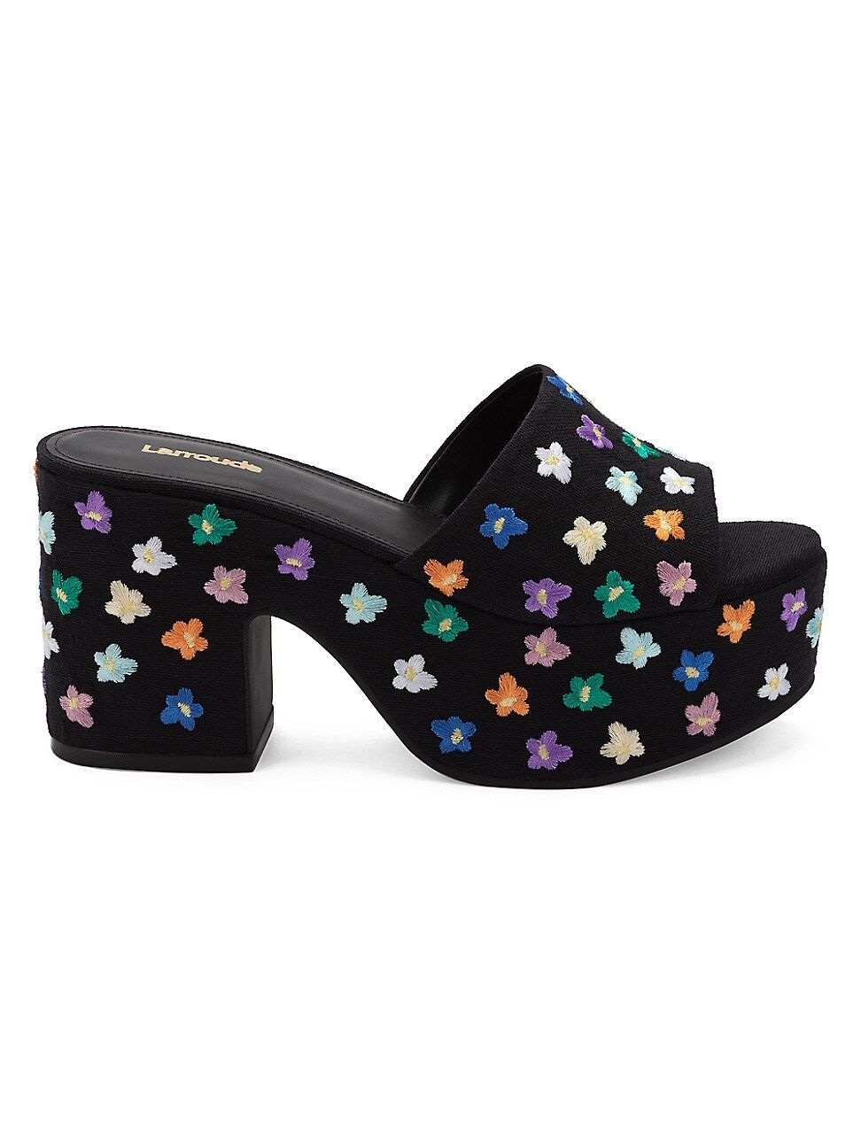Miso Embroidered Linen Platform Mules | Saks Fifth Avenue