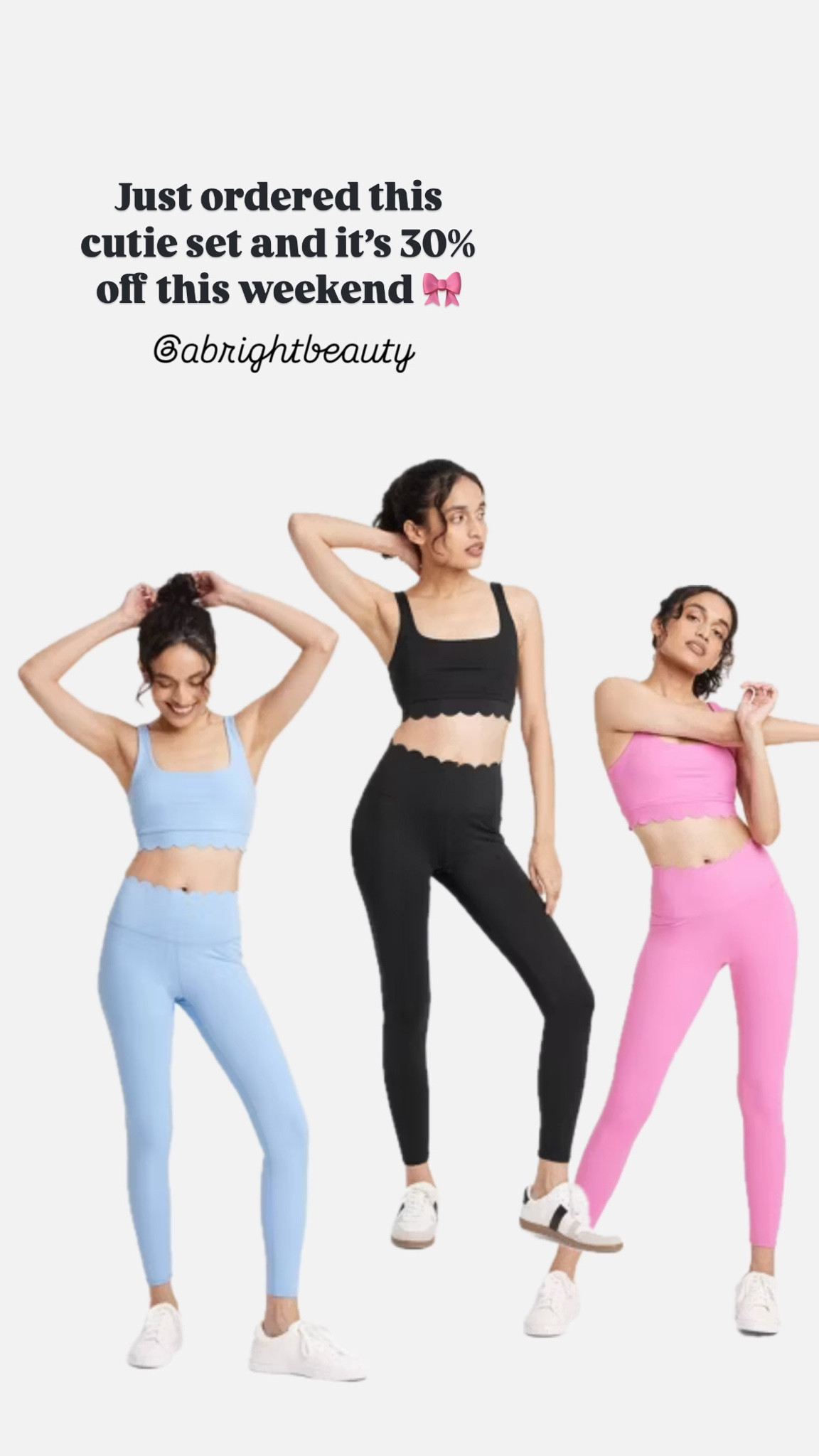 Target activewear on sale this weekend at 30% off ✨ this scalloped set is so adorable! 

Target haul, activewear, affordable activewear, target activewear, scallop leggings, scallop bra, activewear style, workout outfit, cute workout set, workout set

#LTKFindsUnder50 #LTKActive #LTKFitness