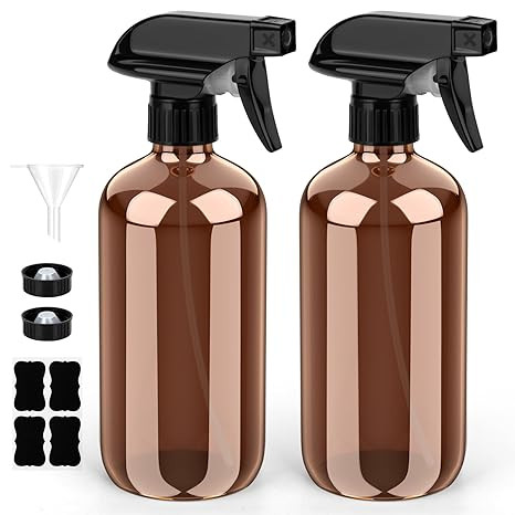 Bontip Glass Spray Bottle, Amber Glass Spray Bottle Set & Accessories Refillable for Plants Windo... | Amazon (US)