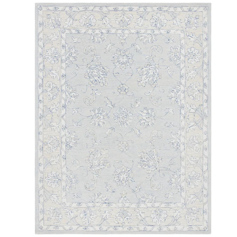 Schmier Handmade Tufted Wool Gray/Navy Rug | Wayfair North America