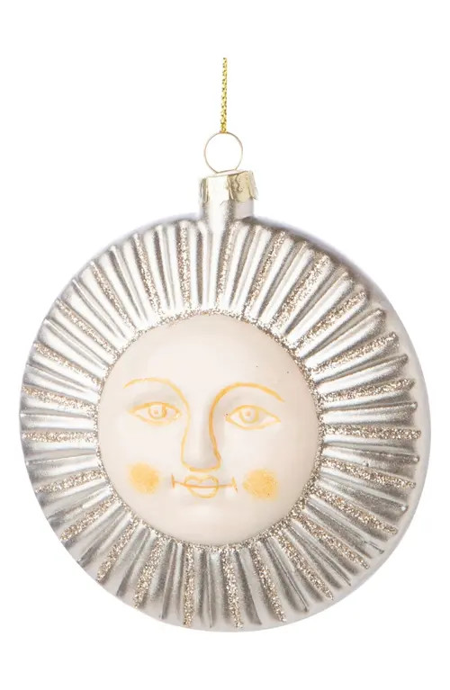 Silver Tree Round Sun Glass Ornament in Silver/Cream at Nordstrom | Nordstrom