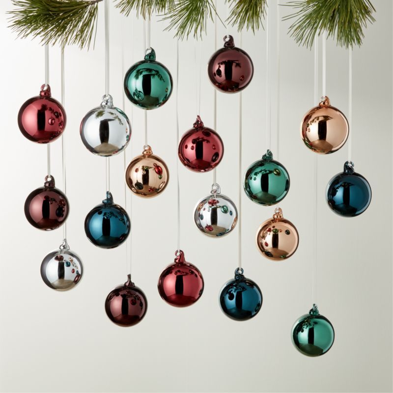 Radiant Metallic Christmas Ornaments Set of 18 | CB2 | CB2