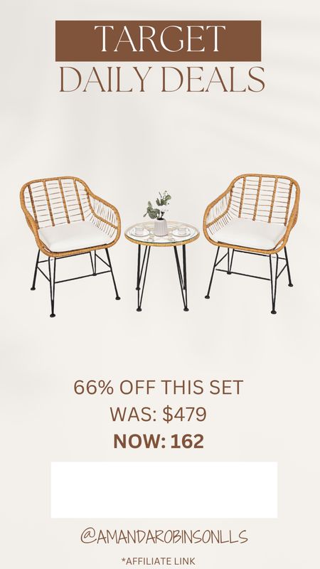 Target daily deals
66% off this patio set 

#LTKsalealert #LTKSeasonal #LTKhome