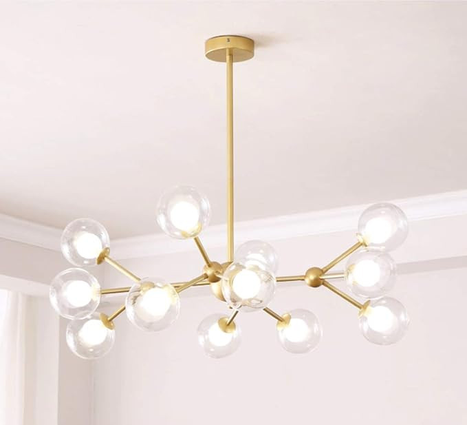 Surpars House Sputnik Chandelier for Bedroom, Globe Ceiling Light for Living Room, 12 Lights, G9 ... | Amazon (UK)