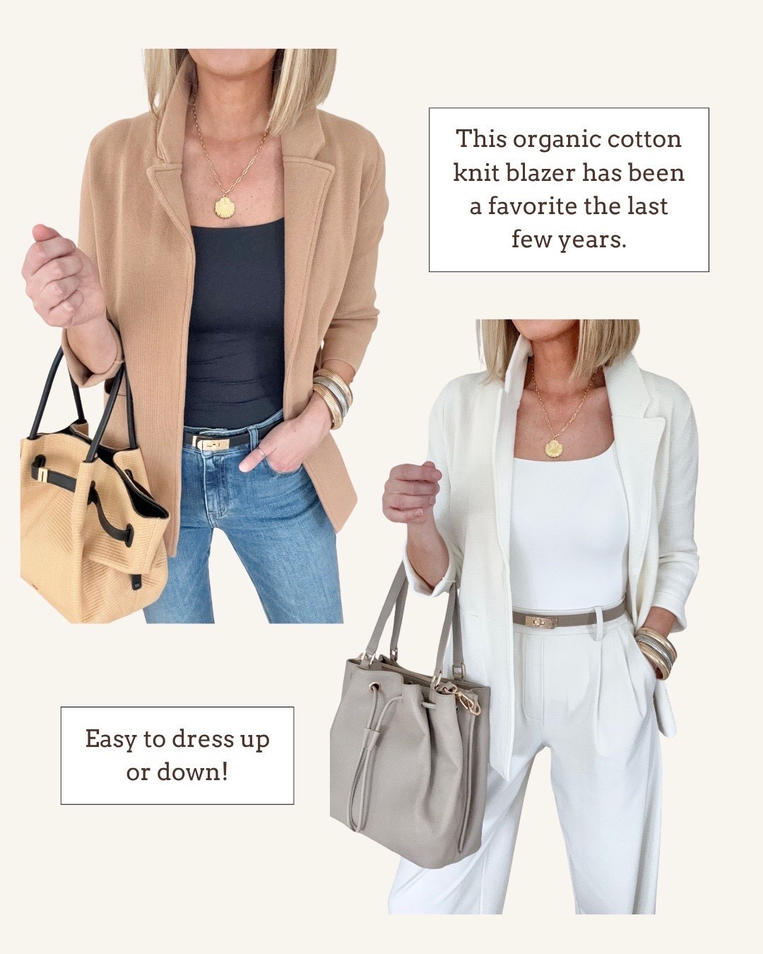 The organic cotton knit blazer I love 🙌🏻🙌🏻

#LTKdayinmylife #LTKootd #LTKWorkwear