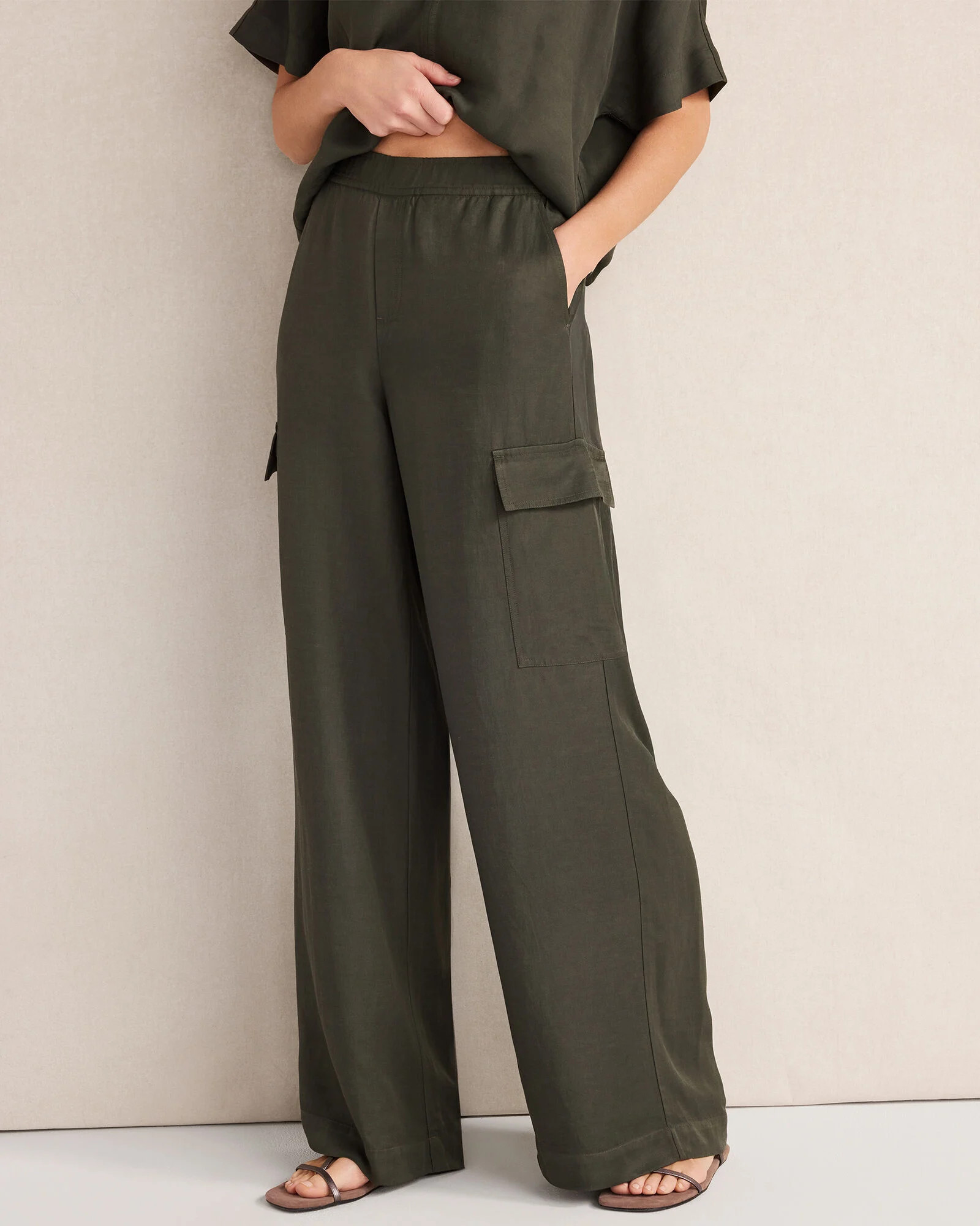 Viscose Linen Palazzo Pants | Talbots