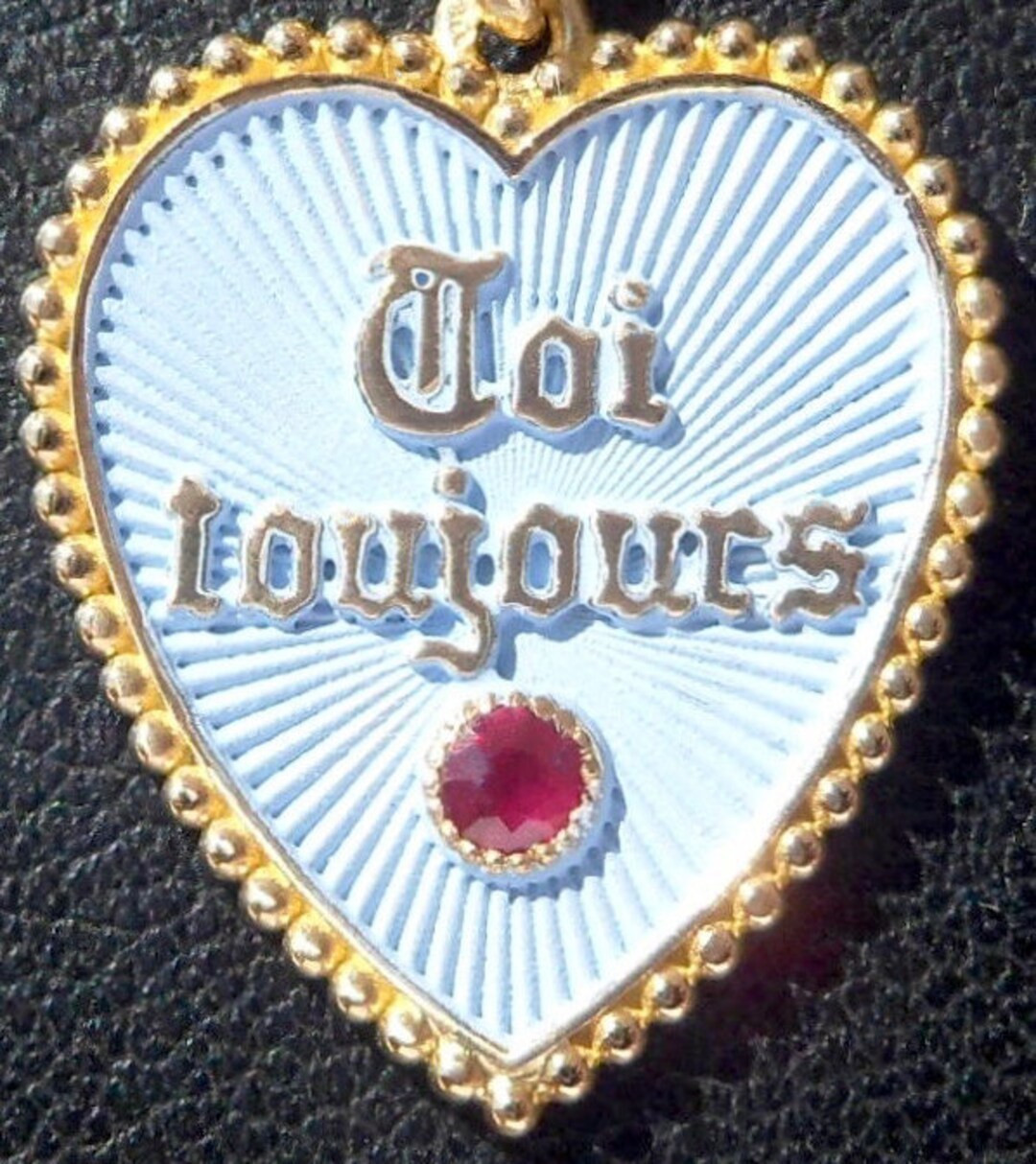 Vintage French ' Toi & Moi Toujours ' Charm / Love Pendant, the 80S, 18k Gold - Etsy | Etsy (US)