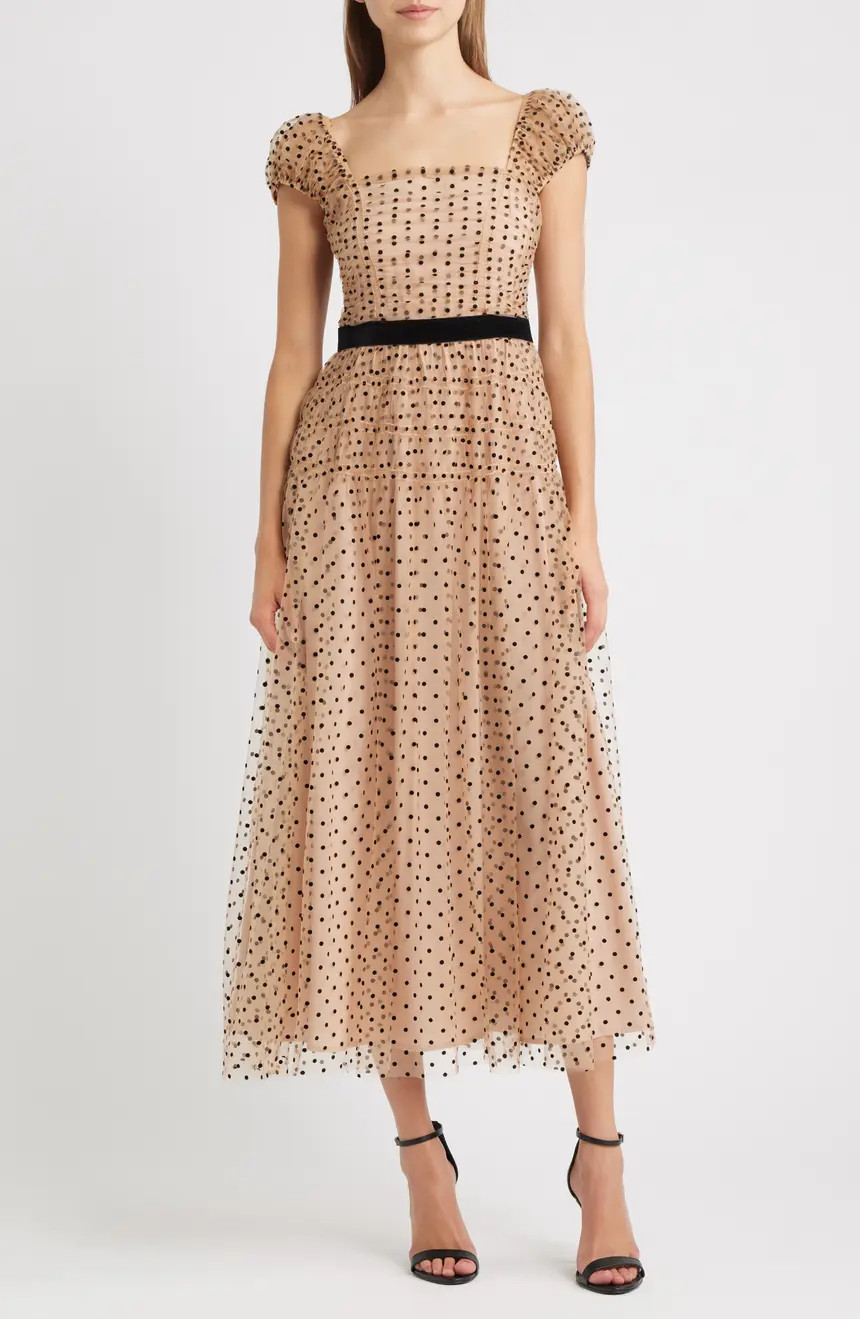 Saison Flock Polka Dot Cocktail Dress | Nordstrom