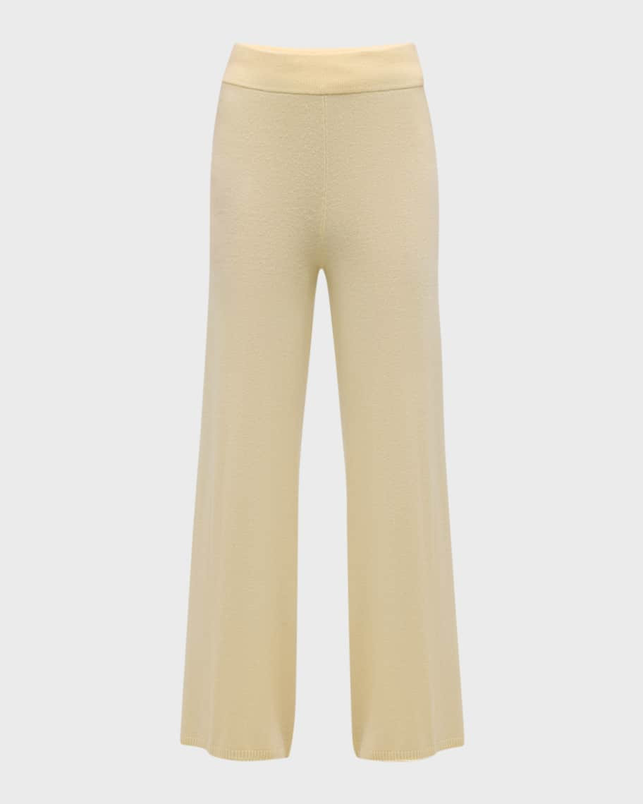 Zoe Wide-Leg Cashmere-Blend Pants | Neiman Marcus
