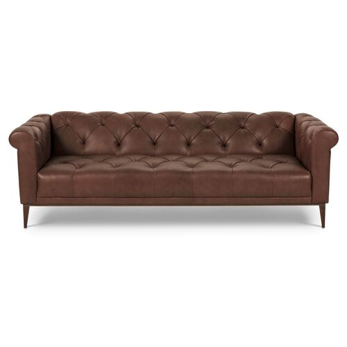 Merritt Sofa, Cocoa Leather | One Kings Lane