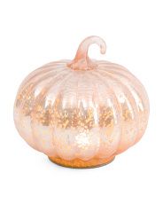 Led Glass Pumpkin With Antique Finish | TJ Maxx