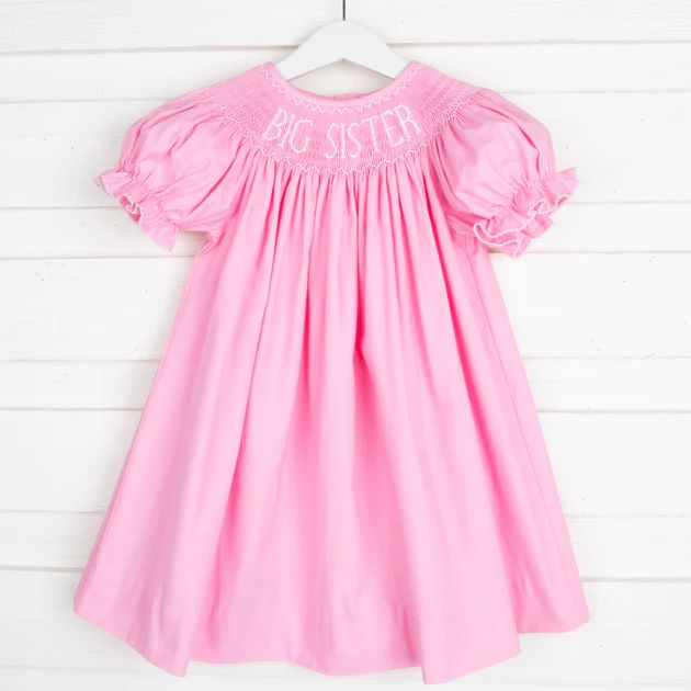 Smocked Big Sister Pink Dress | Classic Whimsy